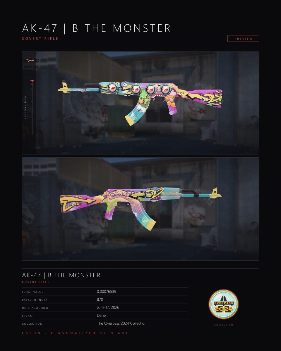 CSRUN portrait: ak47 on the overpass scene